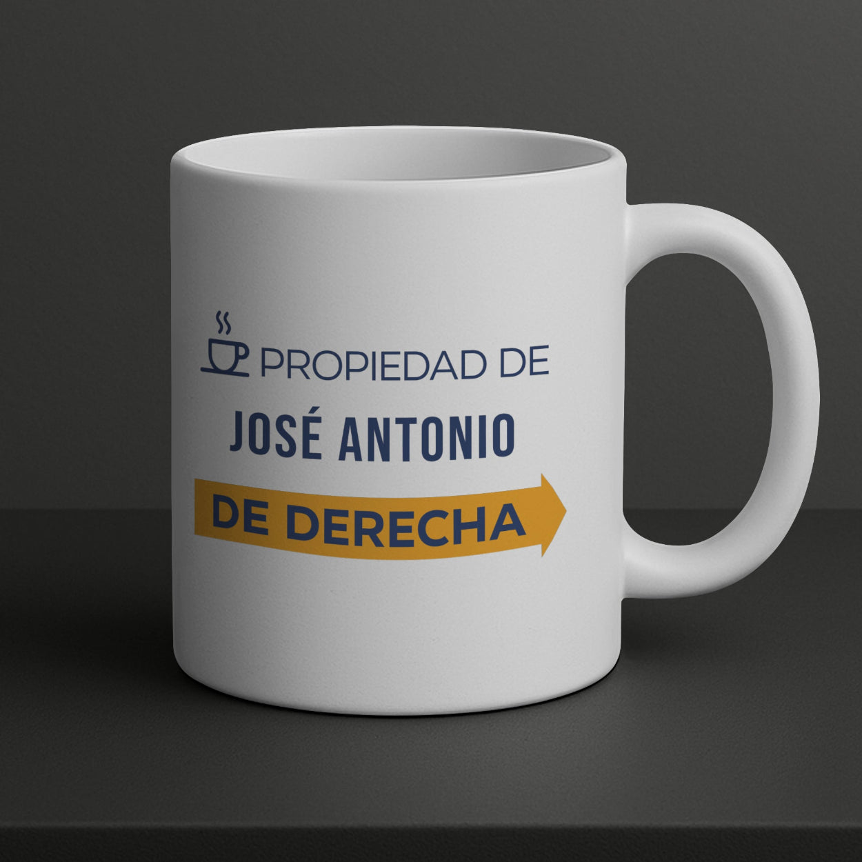 Taza personalizada “Propiedad de…” – Ideal para regalo